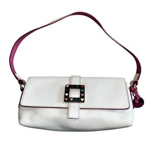 Dooney & Bourke White and Pink Shoulder Bag
